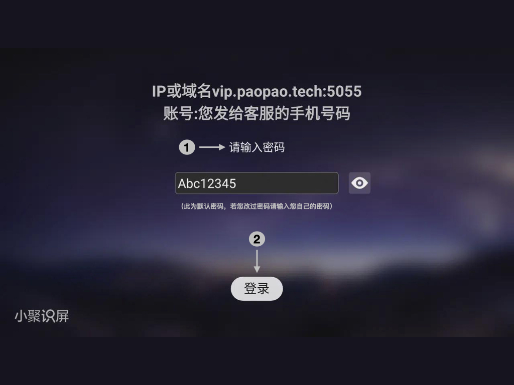 电视输入密码